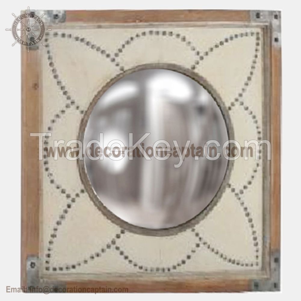Stylish &amp; Affordable Convex Mirrors With Wooden Frame