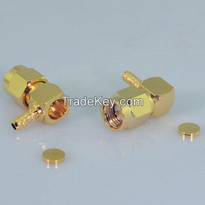 sma male plug for cable rg 178 rg316 lmr195,right angle 