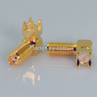 sma female connector for pcb mount right angle type