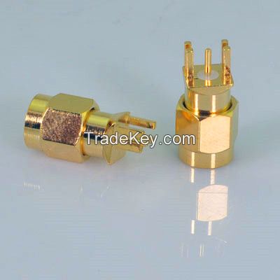 sma male plug for pcb mount ,straight type 