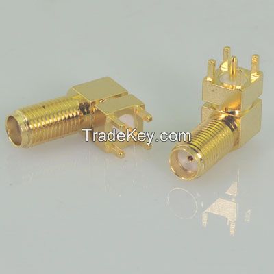 sma female connector for pcb mount right angle type