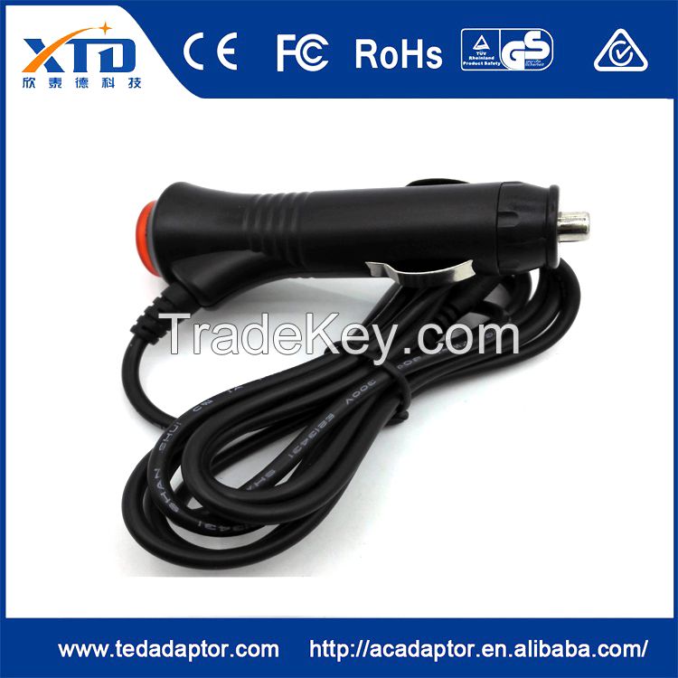 12v1a straight through switch lighter car charger For router