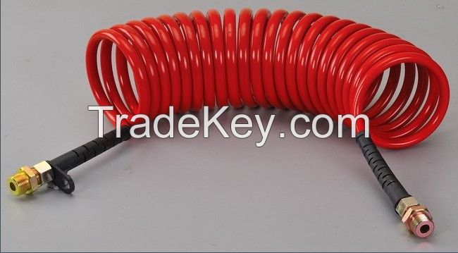 truck and trailer AIR BRAKE HOSE COILED RED EMERGENCY