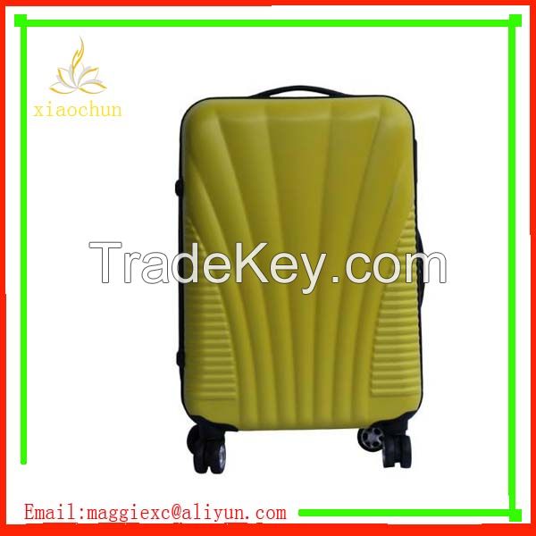 Double zipper ABS trolley suitcase, travel bag luggage set factory