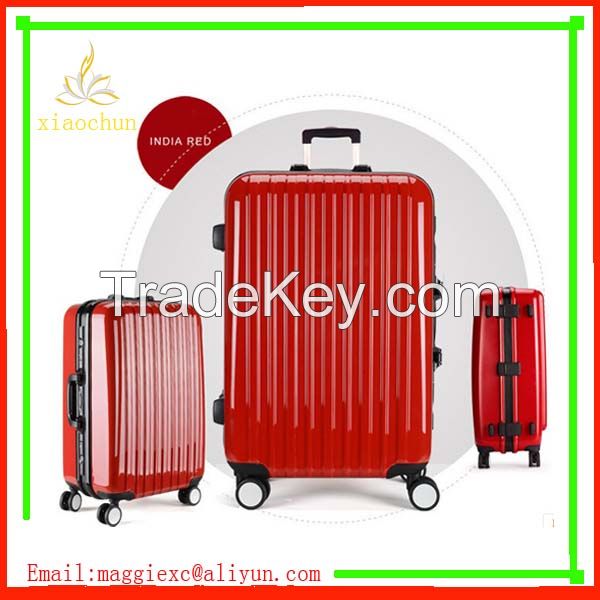 Hot selling pure pc luggage trolley travel luggage set