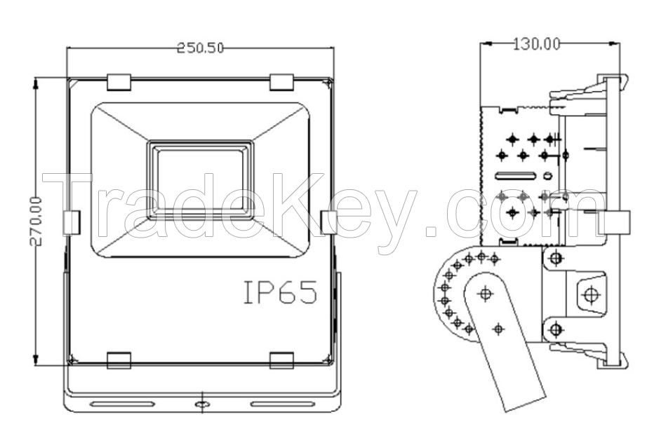 GL-06B High power outdoor maintenance-free 100w led flood light