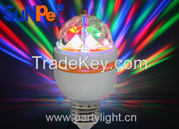Self-rotating Mini party light bulb