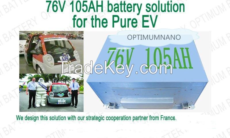 72v 150ah lithium ion battery for electric vehilce