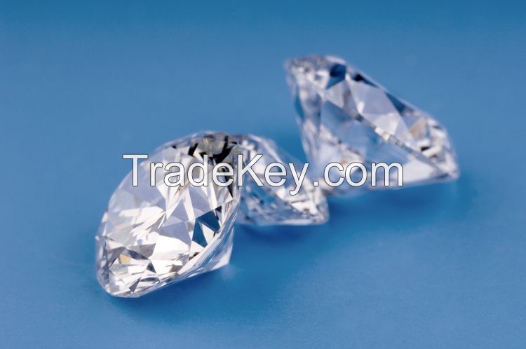 Loose Round White Moissanite Diamond or Gemstone