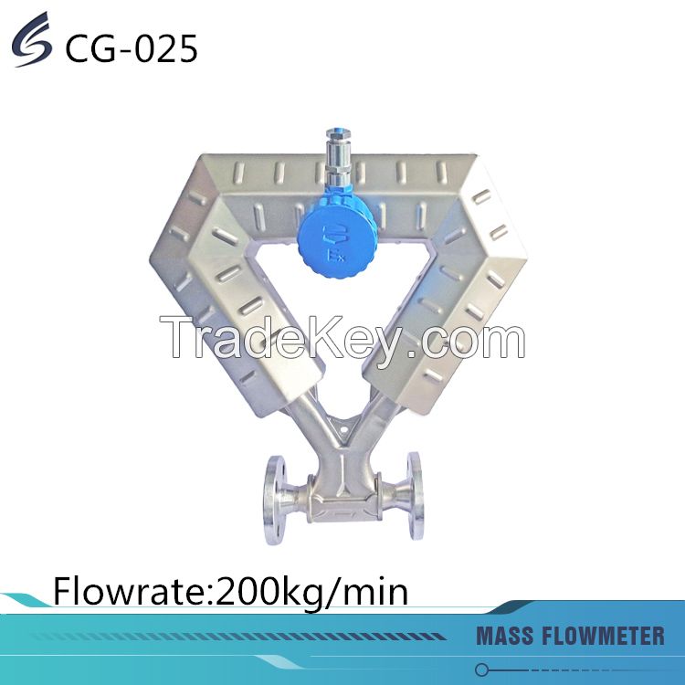 High accuracy Coriolis mass flow meter with flow rate 200kg/min