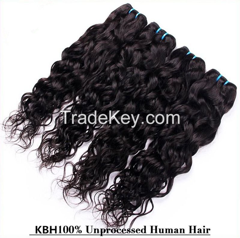 8A grade water wave 100% human brazilian virgin hair 8-30inch wholesale distributors weave 100% brazilian human hair