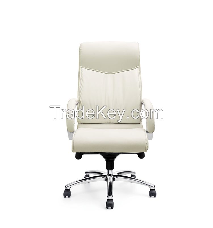 Swivel Luxury White Leather Chair Office Furniture