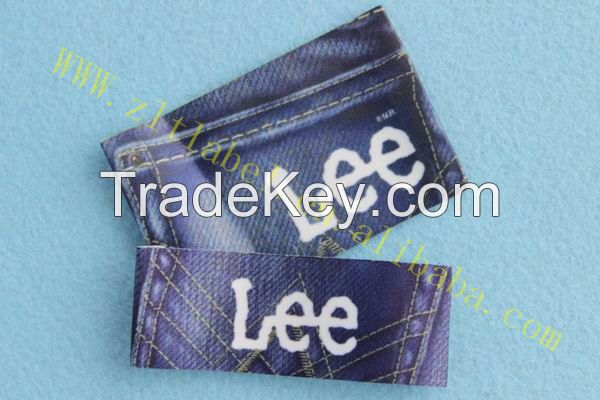 Wash care label printing machine printed labels for garment accessory