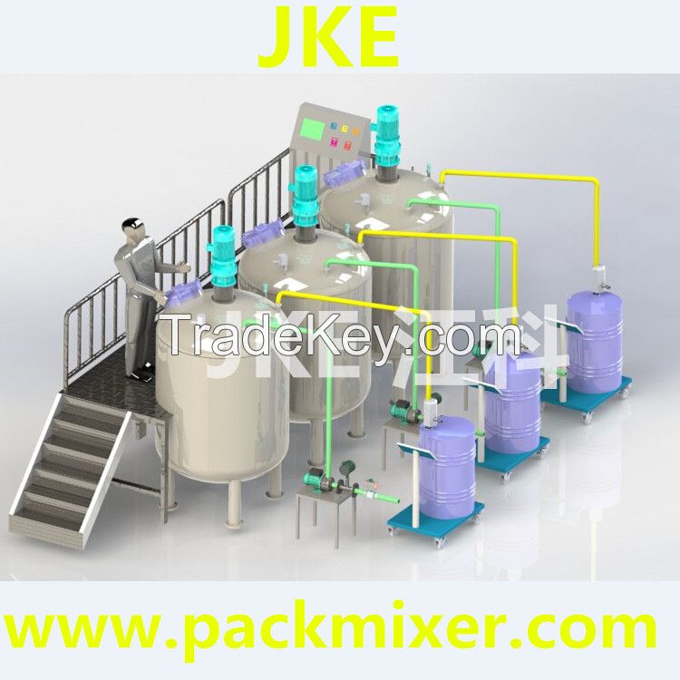 Industrial Chemical Mixing Tank with Agitator for Paint/Cosmetic/Food Processing