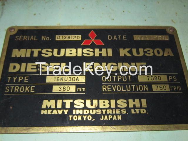 Mitsubishi Heavy Industries Used Diesel engine (16KU30A)