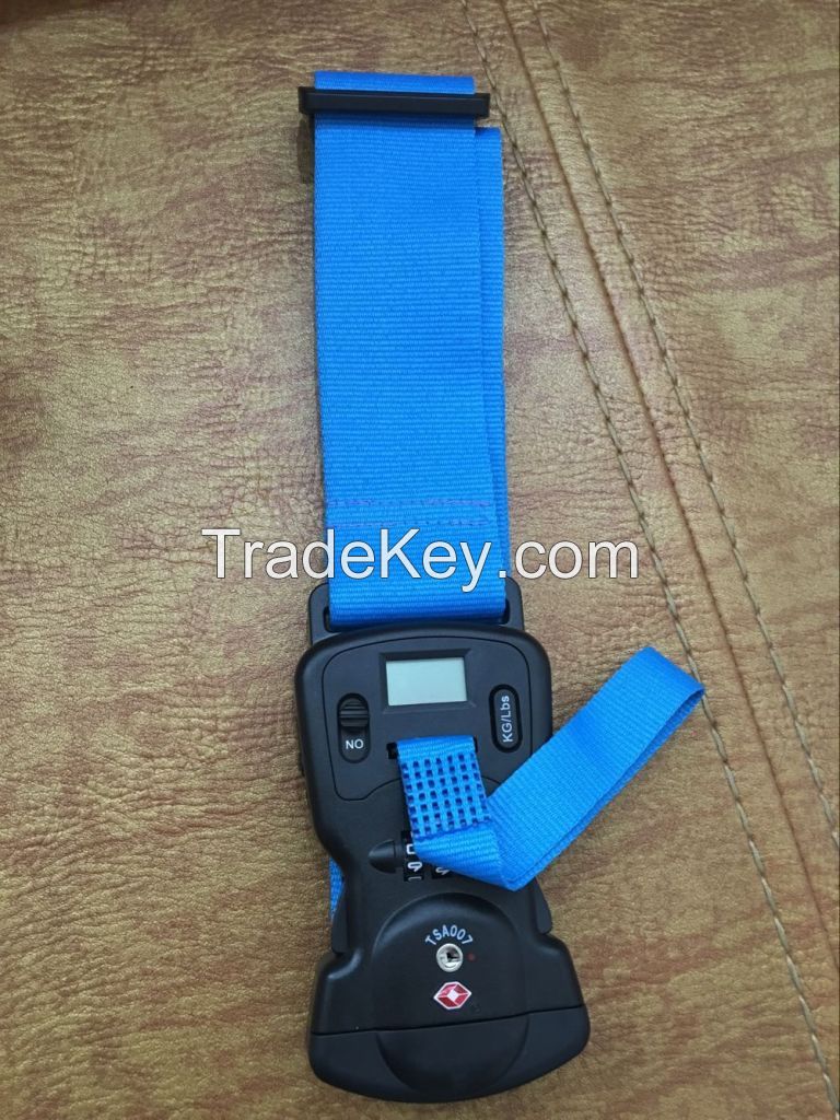 New Product Polyester Luggage belt with TSA Lock and Scale