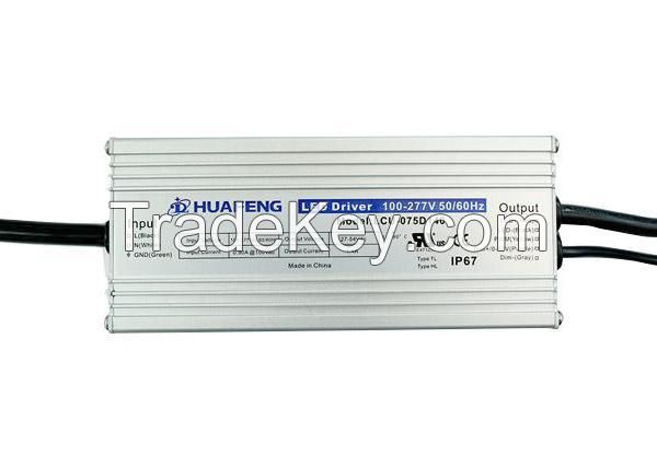 75W constant current dimming led driver outdoor