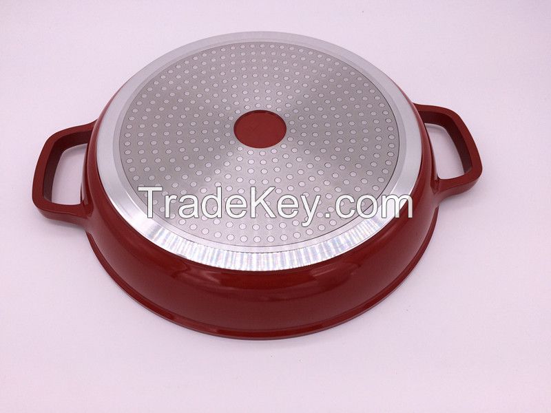Fry pan with doule ears