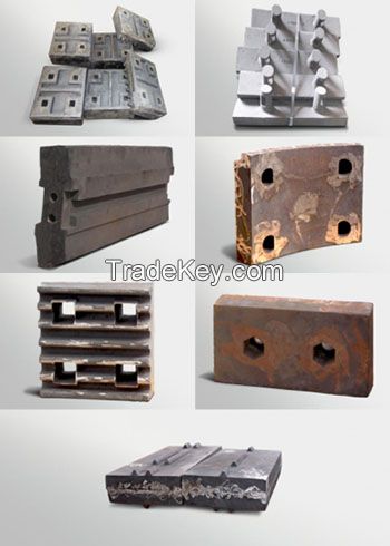 Steel casting for wearing parts