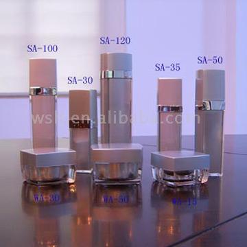Square Acrylic Jars, Lotion Bottles and Airless Pump Bottles