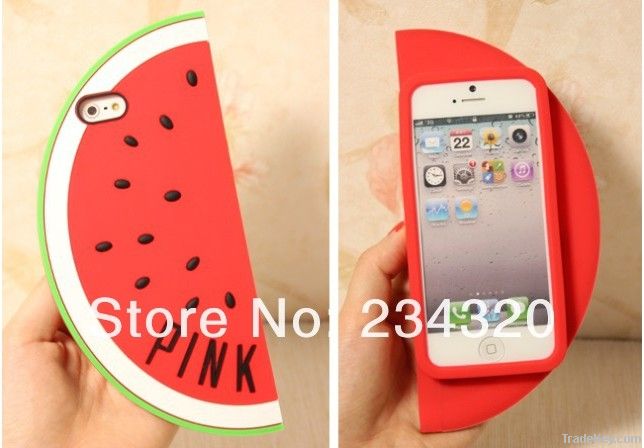 2014 New design   fruit  silicon case for iphone 5 For Victoria secret