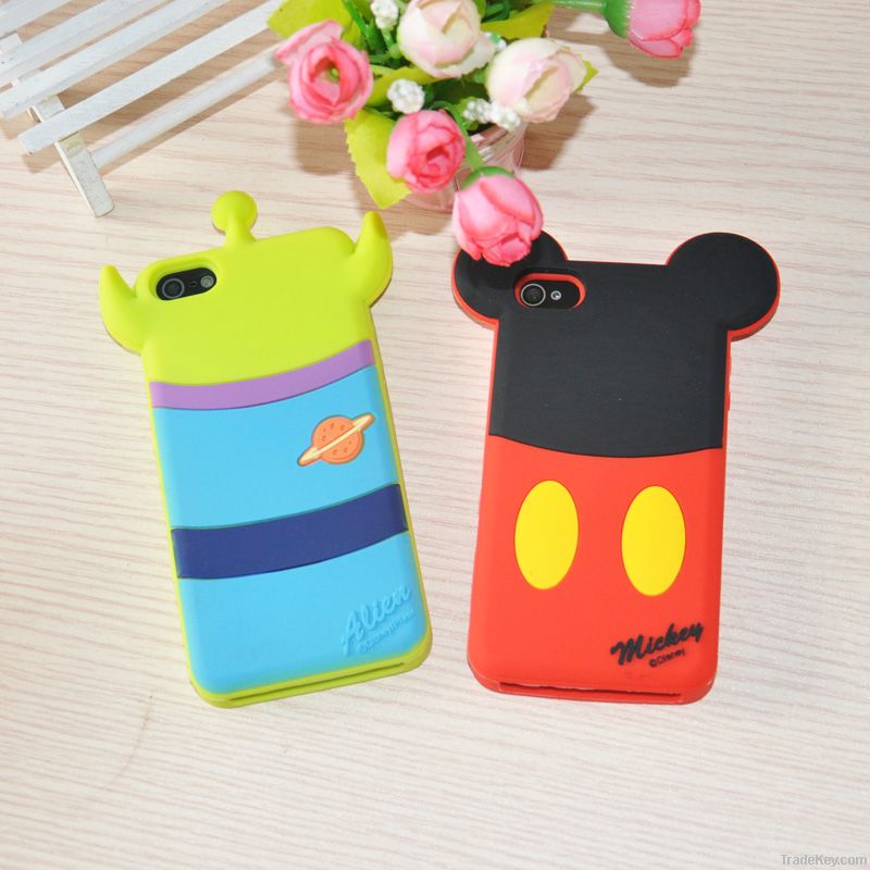 2014 hot selling for disneyland  Mickey silicone case for iphone 5/5s