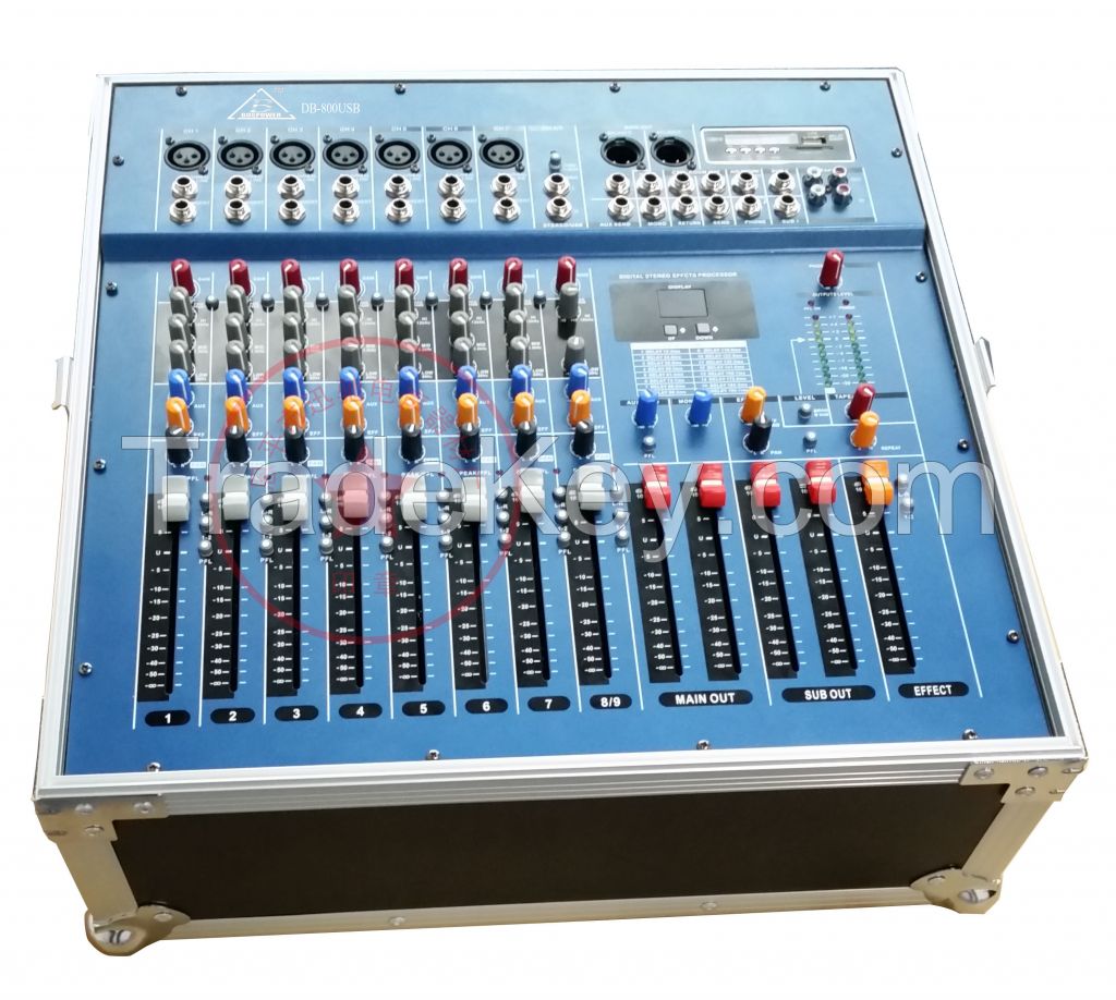 8 Channel DB-800USB Audio Mixer