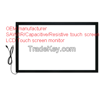 (12.1-100'') 15 inch Aluminum frame waterproof Infrared touch screen