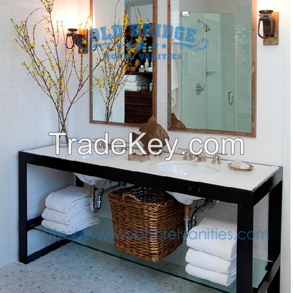 bathroom cabinet vanity with solid wood legs