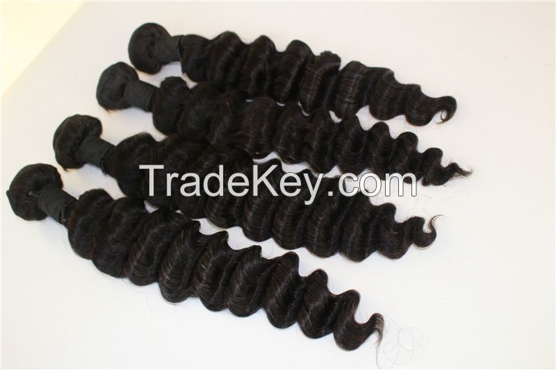 virgin human hair weaves deep wave