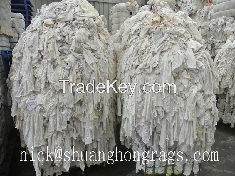 white industrial second-hand cloth cotton rags