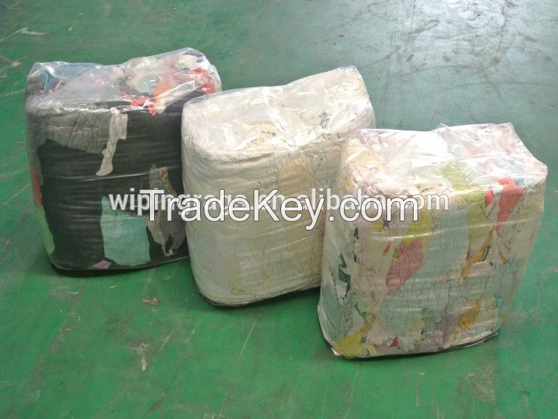 white used face and bath towel cotton rags for industrial use