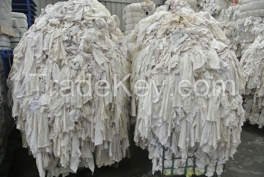 white used cloth cotton wiping rags