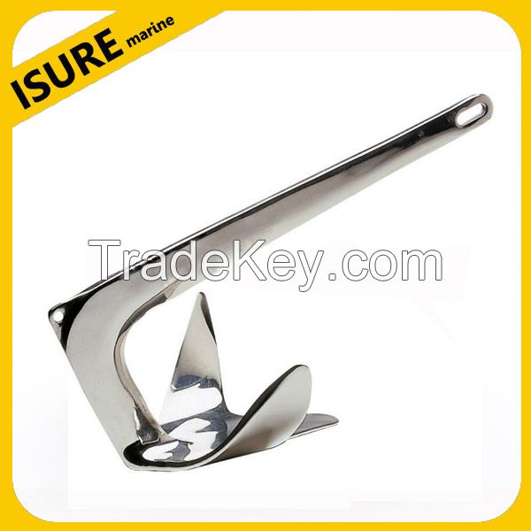 Bruce anchor 15KG (33lbs)Stainless steel anchor for Boat/Ship/Yacht