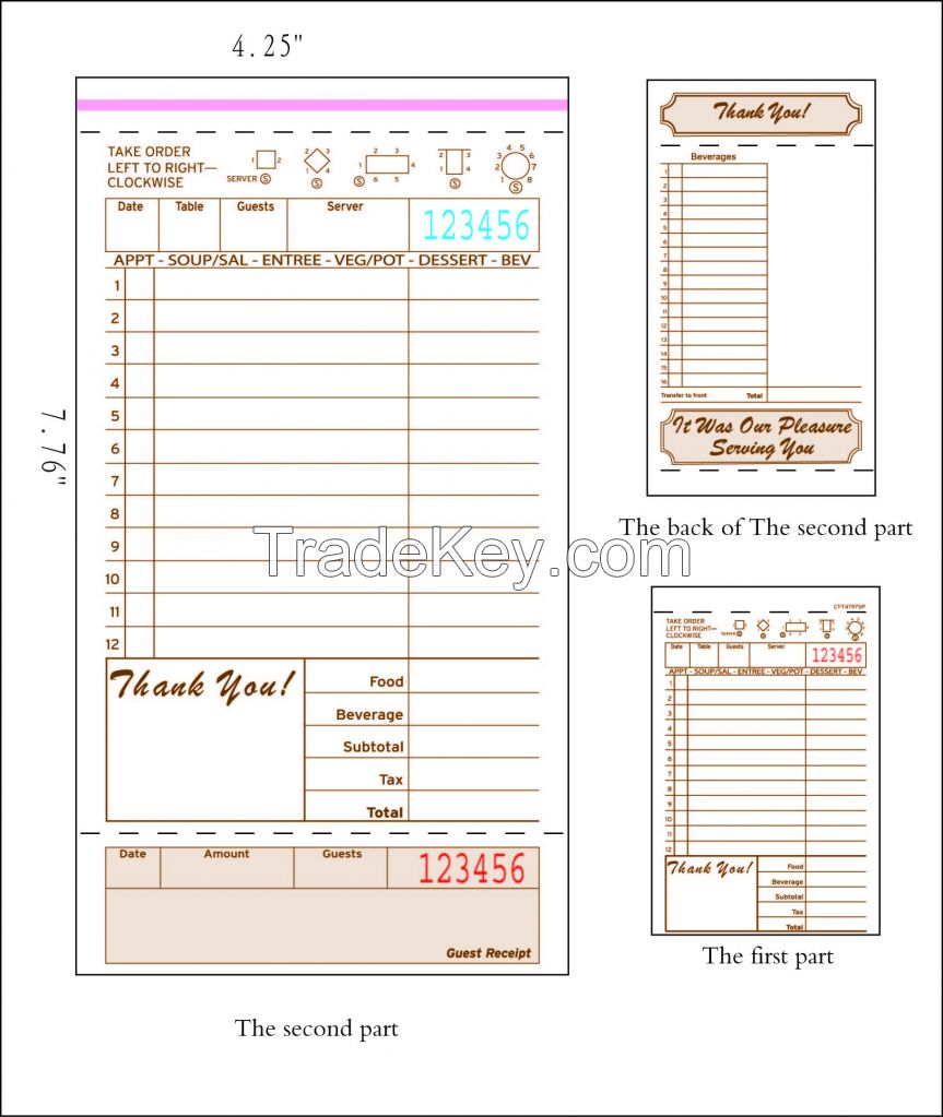 CT-G4797-3SP GUEST CHECKS