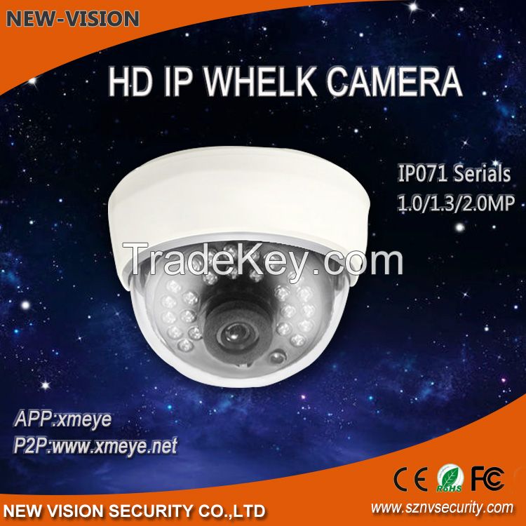 China supplier HD 720P hot sell dome model P2P OEM Network  POE ONVIF IP camera