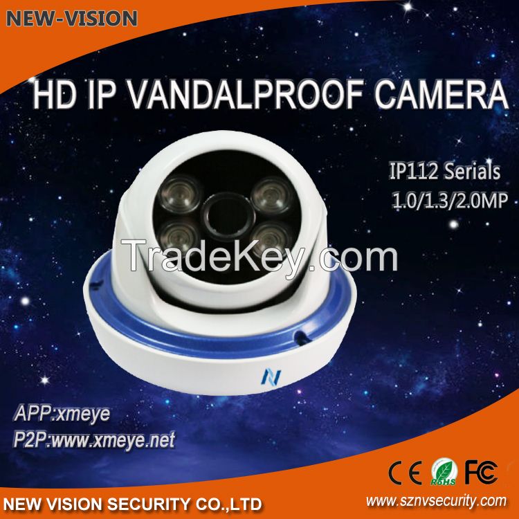 HD POE& ONVIF P2P OEM 1080P Professional night vision  IR Dome IP camera