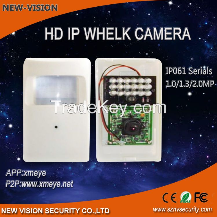 Smoke detector housing Professional HD 1080P & ONVIF P2P OEM  IR Night Vision IP camera 