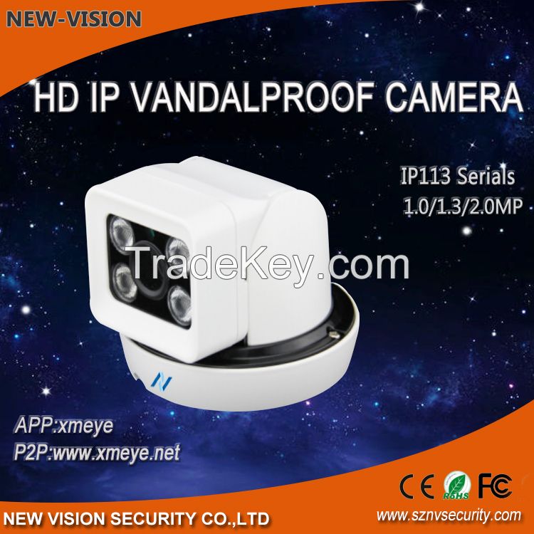 NEW VISION Network  New products Vandalproof  HD 720P IR night vision P2P OEM POE ONVIF IP camera
