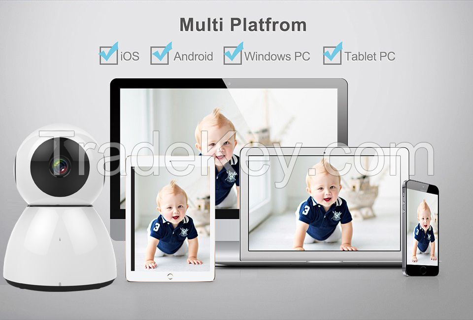 the Cheapest 5MP len 4X Digital Zoom Smart PT IP Camera / Baby Monitor 720P resolution