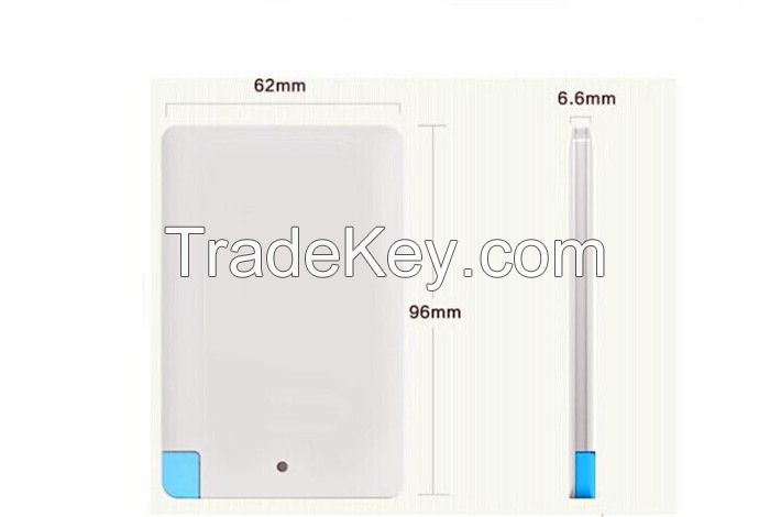 new design 2500mah portable mobile power bank credit card power bank