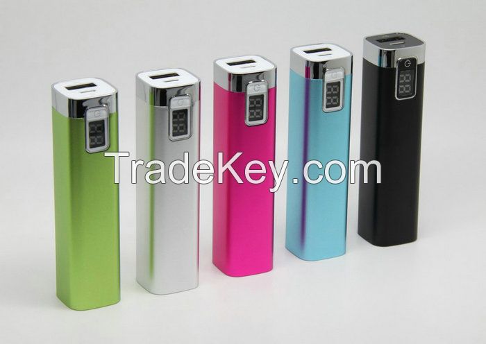 Customized logo battery indicator power bank 2600 mah