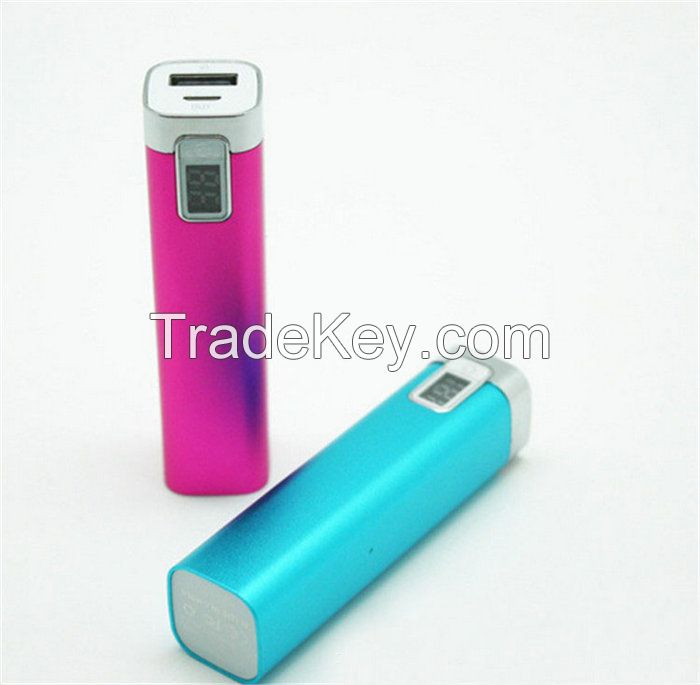 Customized logo battery indicator power bank 2600 mah