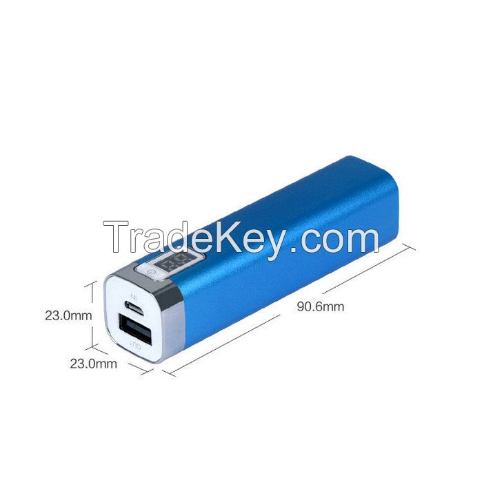 Customized logo battery indicator power bank 2600 mah