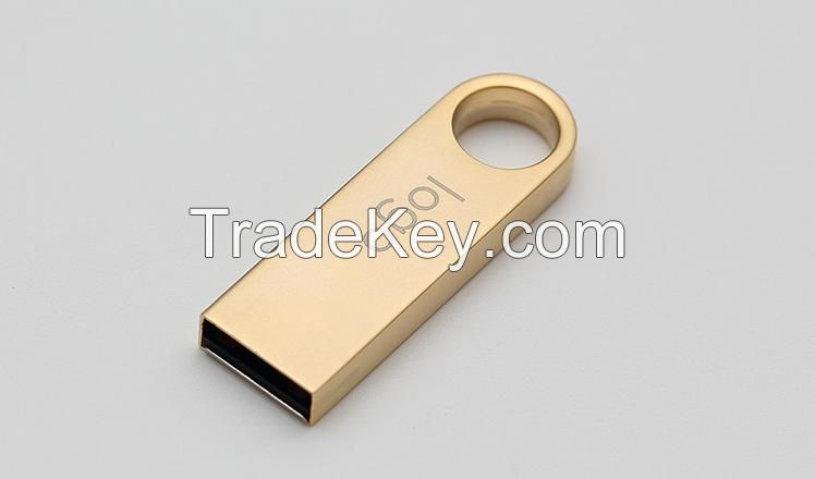Mini Aluminum Laser Logo USB Flash Drive With Key Chain