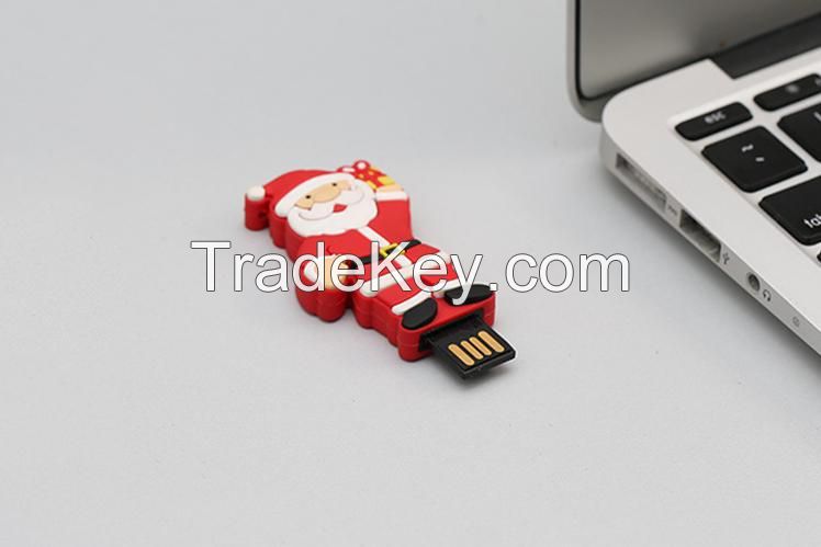 Custom christmas gift usb flash drive 2GB,lucky santa claus usb flash drive new year usb flash drive