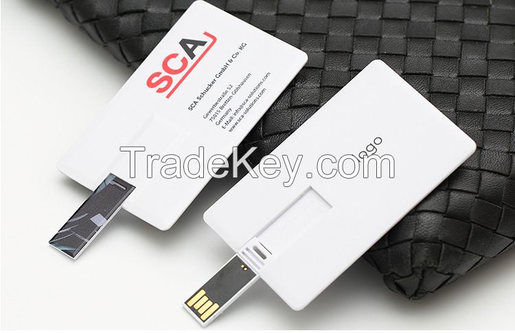 Best Price Card Shaped USB Flash Drive Double Side Logo Printing Custom Pen Drive
