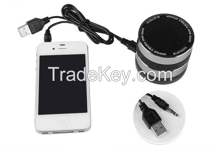 TF Card Metallic Camera Len Mini Wireless Bluetooth Speakers