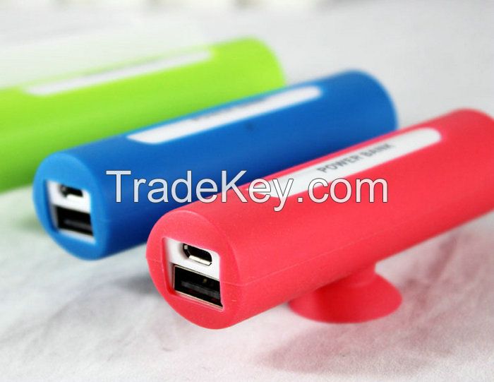 Portable Sucker Power Bank Charger 2600 mah for Mobile cell phone