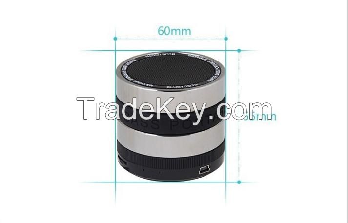 TF Card Metallic Camera Len Mini Wireless Bluetooth Speakers